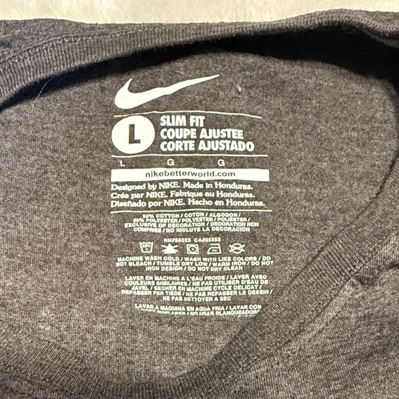 Nike Women's Heather Gray Just Do It Tee - Picture 3 of 5